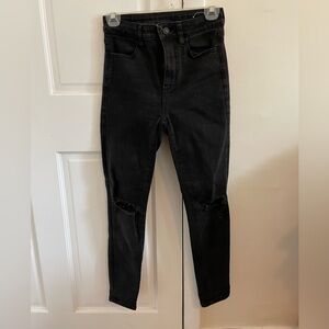 Black American Eagle Jeans Size 4 Short